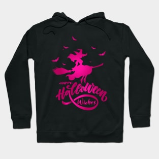 Happy Halloween Beauty Witch Flying Broom Hoodie